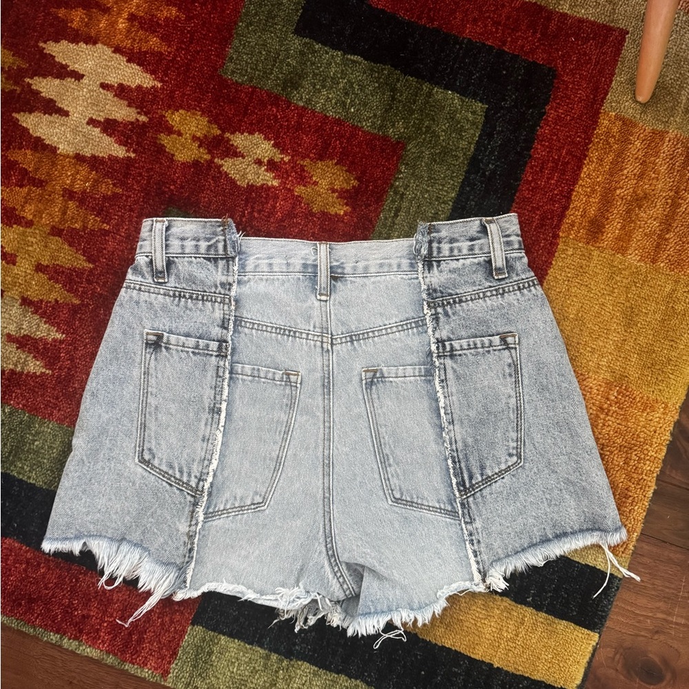 Flying Monkey High-Rise Distressed Shorts